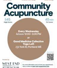 Book an Appointment with Community Acupuncture for Acupuncture